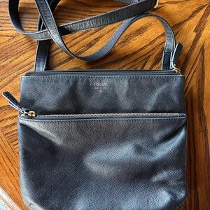 Fossil 1954 Pebbled Leather Cowhide Crossbody Bag